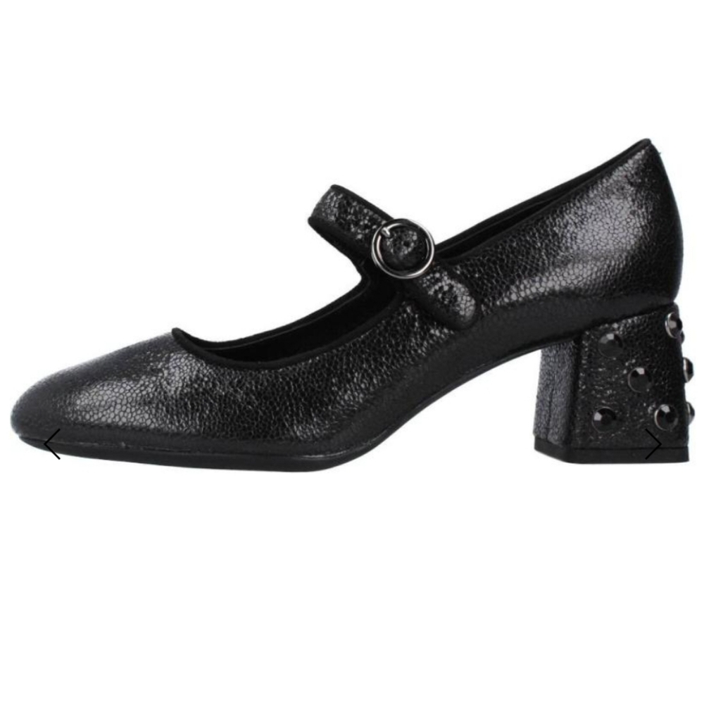 Geox Black Mary Jane Block Heel Shoes labelled 9.5 fit 8.5 Very Sexy